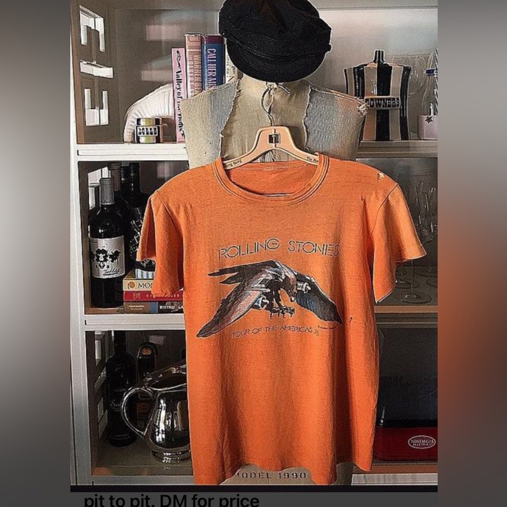 Vintage Orange 1975 Rolling Stones Tour of The Americas 75’ XS